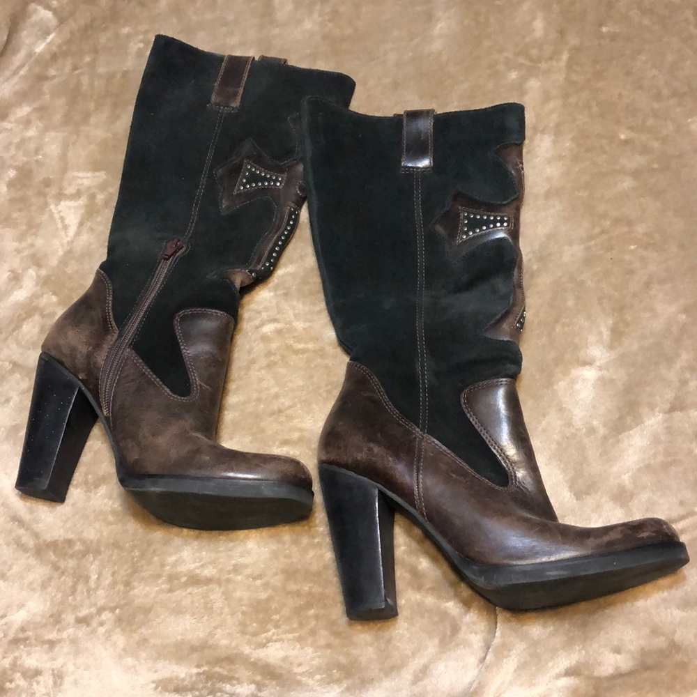 MIA genuine leather heeled boots